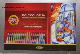 סט 36 עפרונות פוליקולור KOH-I-NOOR אריזת פח